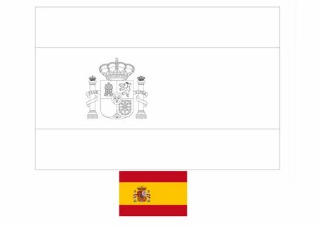 Flag of Spain coloring page - Free coloring sheets - colorin