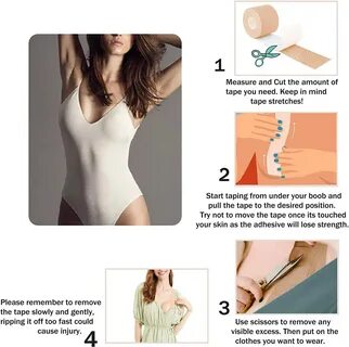 Beige Secret Weapon Breast Tape Boob Tape Breast Lift Tape Adhesive Bra Cha...