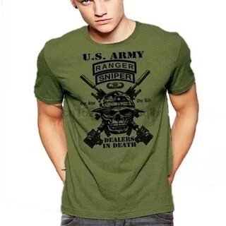 США армейская снайперская футболка One Shot One Kill Long Ra