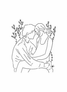 poeticamente flor - couples in love. // for line drawings re