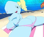 yev-san pearl krabs spongebob squarepants ass beach bikini b