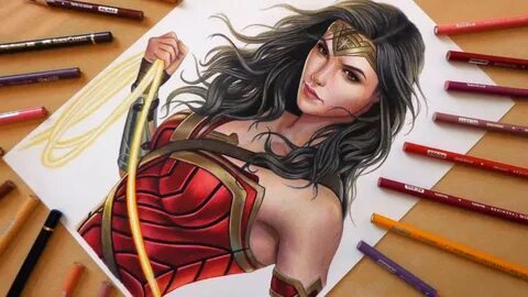 Speed Drawing: Wonder Woman Gal Gadot - YouTube