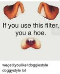 If You Use This Filter You a Hoe Wegetityoulikeitdoggiestyle