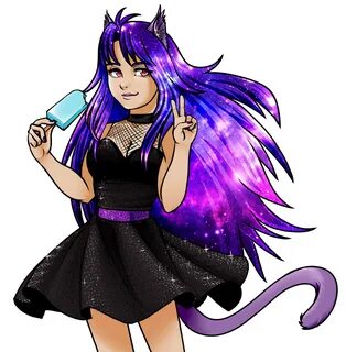 Neko Anime Galaxy Cat Girl