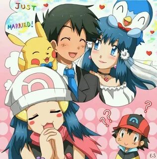 Satoshi x Hikari Satohika Pearlshipping Dawn Cute Pokemon As