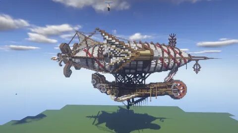 andyisyoda on Twitter Steampunk airship, Minecraft steampunk