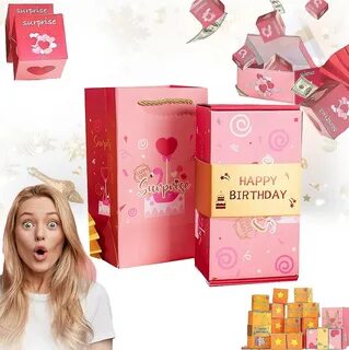 Surprise Box Gift Box, Unique Folding Bouncing Red Envelope Gift 