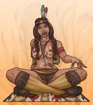 Xbooru - breasts feathers jewelry native native american no 