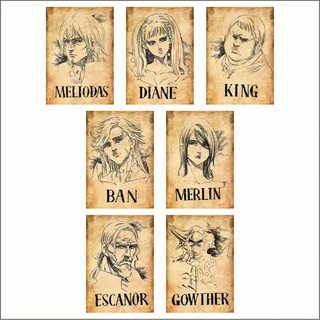 The Seven Deadly Sins Wanted Posters