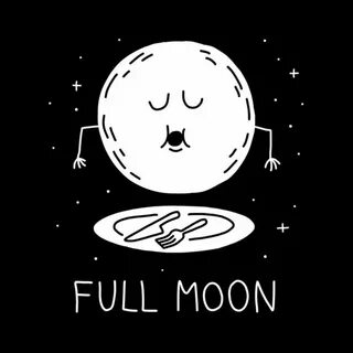 Full Moon :) Moon art print, Moon art, Moon puns