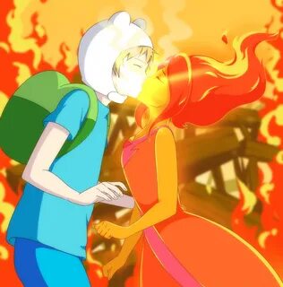 Adventure Time Couples Fan Art: Finn and Flame Princess Adve