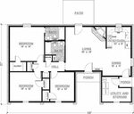 2 Bedroom House plans 1000 Square Feet Home Plans HOMEPW2684