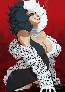 cruella drawn up for the patreon set. alternate and psd avai