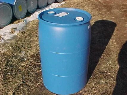 55 Liter Fass Drum Kunststoff Wasser Regen blau Barrel drum 