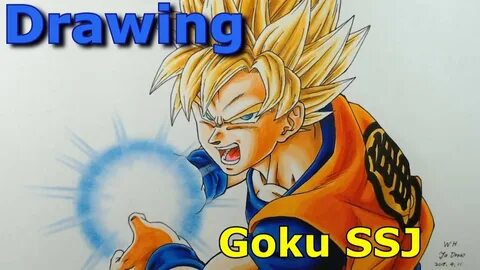 Drawing Goku Super Saiyan SSJ Kamehameha Dragon Ball - YouTu