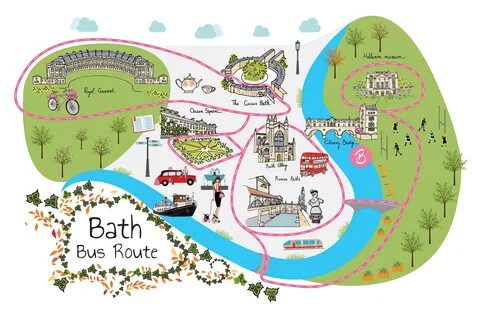 Baker Bus Bath Route Map - The Millennial Runaway - A Travel