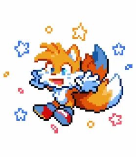 Tails is just 'dorable Sonic funny, Sonic art, Pixel art