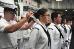 Sailors a dress white uniform inspection. Us navy uniforms, 