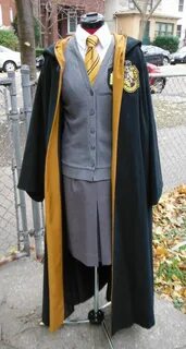 Quincy's Hufflepuff uniform. Harry potter robes, Harry potte