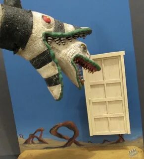Miniature Large Sand Worm Puppet Movie Prop from Beetlejuice