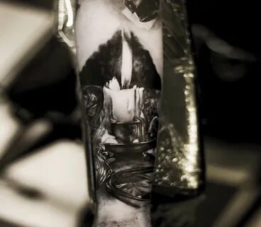 Candle tattoo by Adrian Lindell Photo 28461