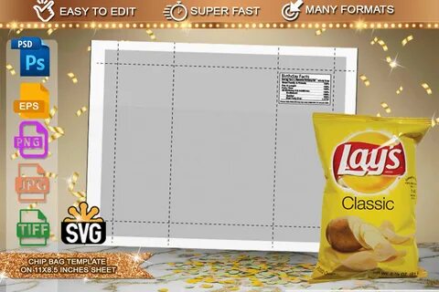 Printable Free Chip Bag Template For Cricut / How to Create 