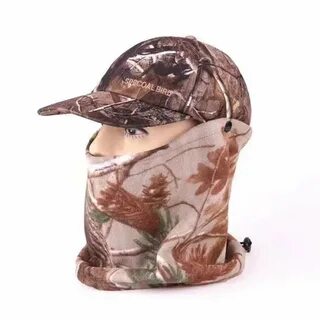 Winter outdoor Sports camouflage hat + detachable mask multi