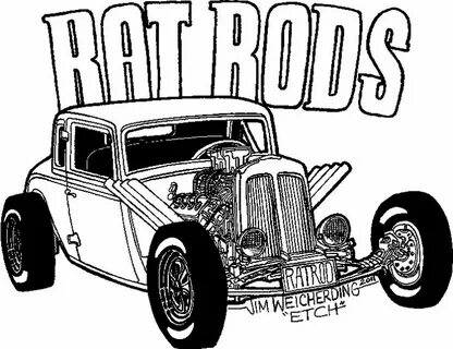 Hot Rod Drawing Coloring pages, Cars coloring pages, Rat rod
