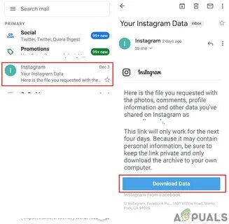 Как восстановить удаленные сообщения Instagram через данные 