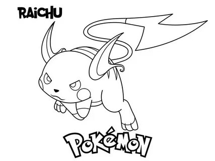 Raichu Coloring Pages - Free Printable Coloring Pages for Ki
