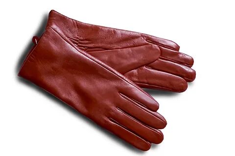 Перчатки кожаные женские "4 ВТ" красные классические