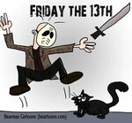 Black Cat clipart friday the 13th - Pencil and in color blac