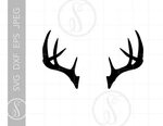 Deer Antlers SVG Deer Antlers Silhouette Clipart Download Et