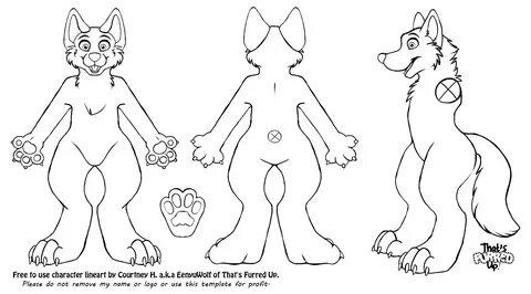 Wolf/ Canine Free to use Template 1 by ThatsFurredUp -- Fur 