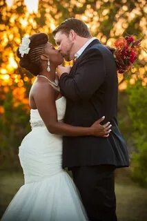 interracial wedding love her hair & dress Interracial weddin