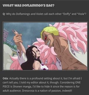 OH MY DOG!!! Viola and Doflamingo had been lovers ?!!!! One 