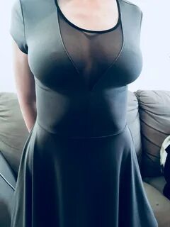This dress shows off my cleavage well. 