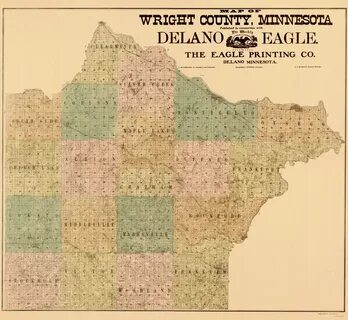 Historic Map of Wright County Minnesota - Hixson 1901 - Maps