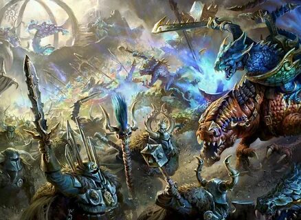 Seraphon vs The Armies Of Tzeentch Arte legal, Dragões, Mike