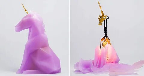 This Unicorn Candle Melts Away Revealing A Creepy Skeleton