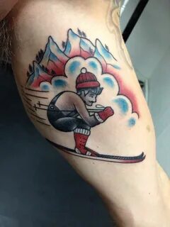 Traditional ski tattoo Skiing tattoo, Tattoos for guys, Tatt