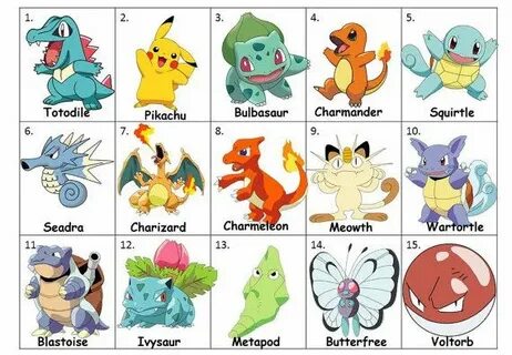 Pokemon Characters Names Character Names And Pokemon On - Un