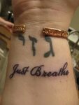 25+ Just Breathe Wrist Tattoos
