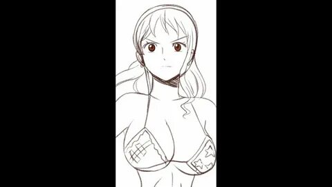 How to draw Nami One Piece (sketch) - YouTube