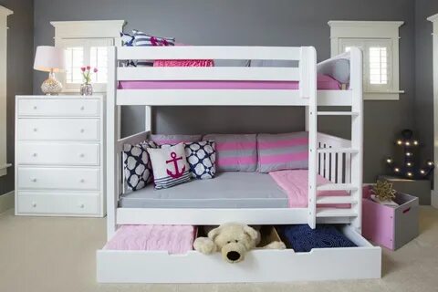 Maxtrix Double over Double Bunk Bed with Ladder. Made of Sol