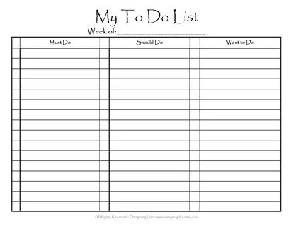 Designing Life: Gift Week Day 1 - To Do List Printable To do