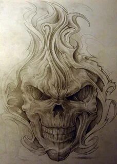 Wicked Skull Drawings - Tattoo Area