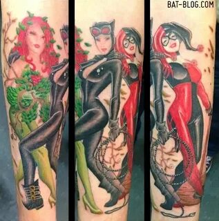 BATMAN TATTOO ART: Poison Ivy, Harley Quinn, & Catwoman Too!