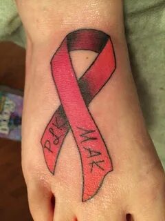 stroke awareness & heart disease awareness ribbon tattoo Awa