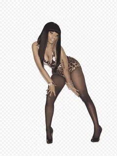Nicki Minaj, Nicki Minaj leaning forward touching her knees png.